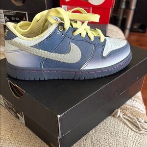 Nike Kids Blue and Yellow Sneakers